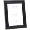 Cornice per foto Deknudt S244 nera con bordo argentato 10x15 cm