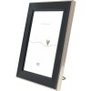 Cornice per foto Deknudt S244 nera con bordo argentato 10x15 cm