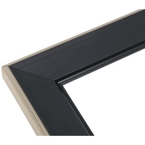 Cornice per foto Deknudt S244 Nera con bordo Argento 18x24 cm