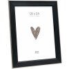 Cornice per foto Deknudt S244 Nera con bordo Argento 18x24 cm