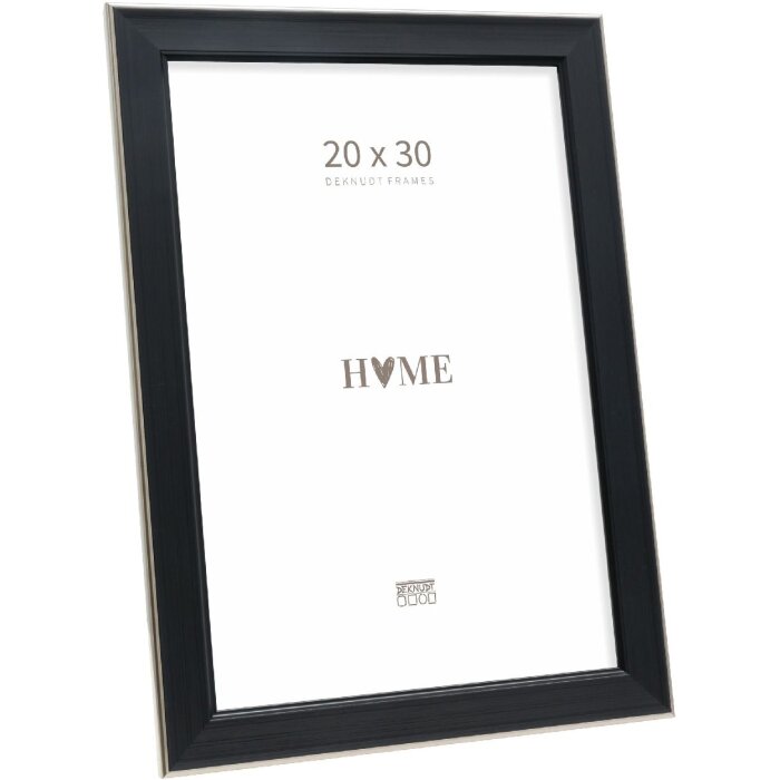 Cornice per foto Deknudt S244 nera con bordo argento 20x30 cm