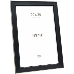 Cornice per foto Deknudt S244 nera con bordo argento...