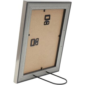 Cornice per foto Deknudt S244 nera con bordo argento 20x30 cm