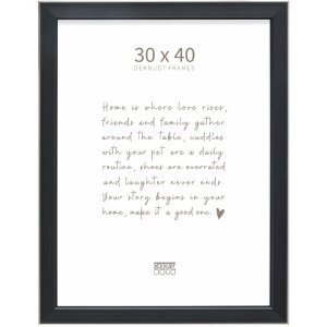 Cornice per foto Deknudt S244 nera con bordo argento 30x40 cm