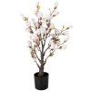 Decorazione Albero di Magnolia Clayre & Eef 20x20x75 cm Rosa Marrone