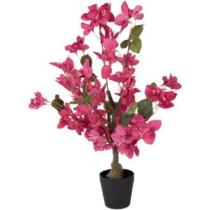 Albero decorativo Bougainvillea Clayre & Eef Rosa e Verde 25x25x60 cm