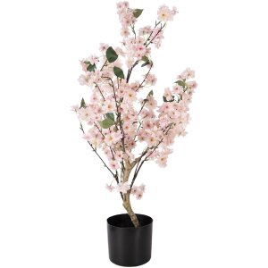 Albero decorativo con fiori di ciliegio Clayre & Eef 30x30x90 cm Rosa Marrone