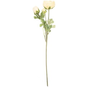 Fiore artificiale Ranuncolo Clayre & Eef 6x10x52 cm Giallo-Verde