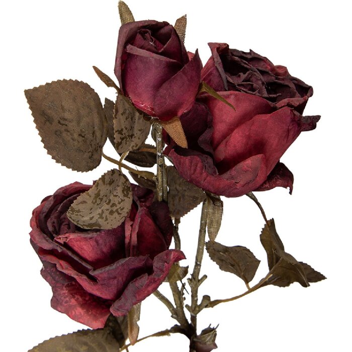 Decorazione ramo con fiori Clayre & Eef rosso-verde 12x12x70 cm