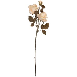 Decorazione ramo con fiori Clayre & Eef 12x12x70 cm Bianco e Verde