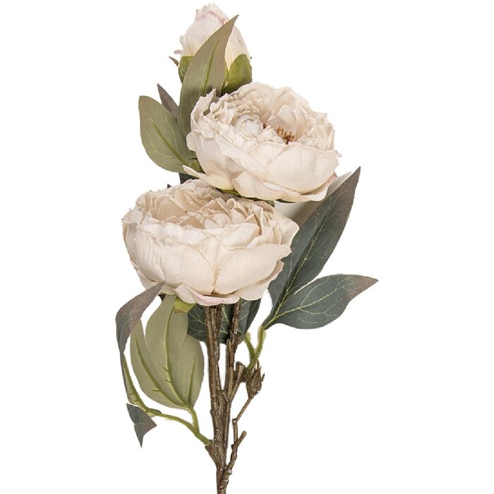 Decorazione ramo con fiori Clayre & Eef 5PL0242W Bianco-Verde 16x16x72 cm