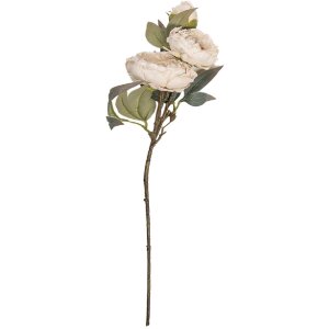 Decorazione ramo con fiori Clayre & Eef 5PL0242W Bianco-Verde 16x16x72 cm