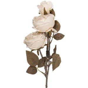 Decorazione ramo con fiori Clayre & Eef bianco-verde 12x15x70 cm