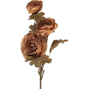 Decorazione ramo con fiori Clayre & Eef Marrone Verde 10x12x70 cm