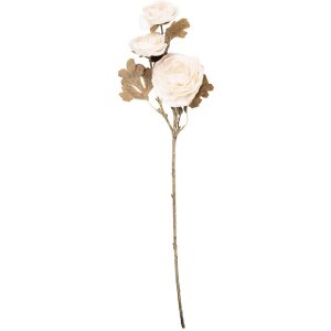 Decorazione ramo con fiori Clayre & Eef 10x12x70 cm bianco e verde