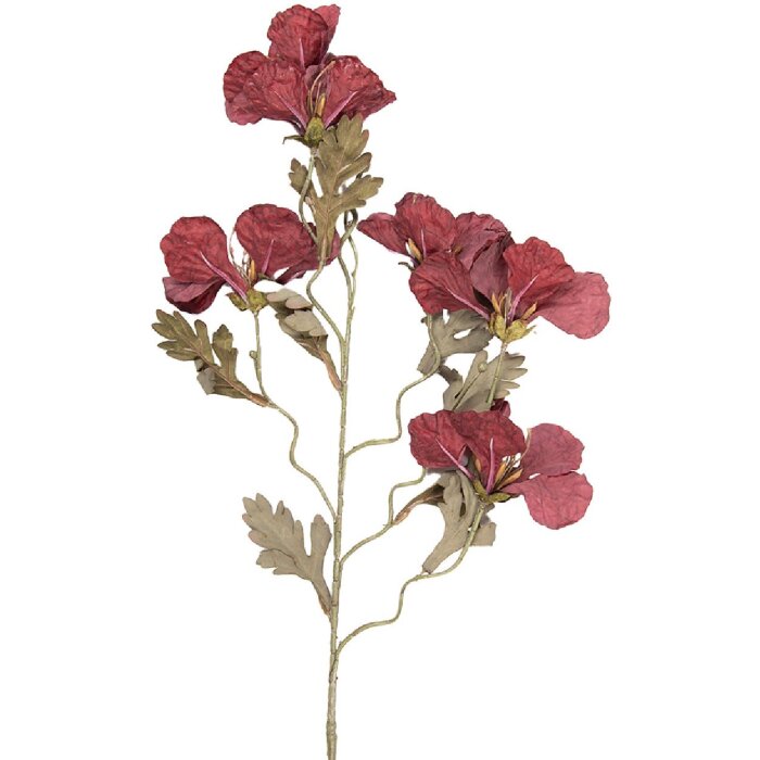 Decorazione ramo con fiori Clayre & Eef Rosso-Verde 8x21x82 cm