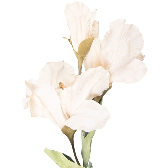 Decorazione ramo con fiori Clayre & Eef Beige e Verde 10x18x85 cm