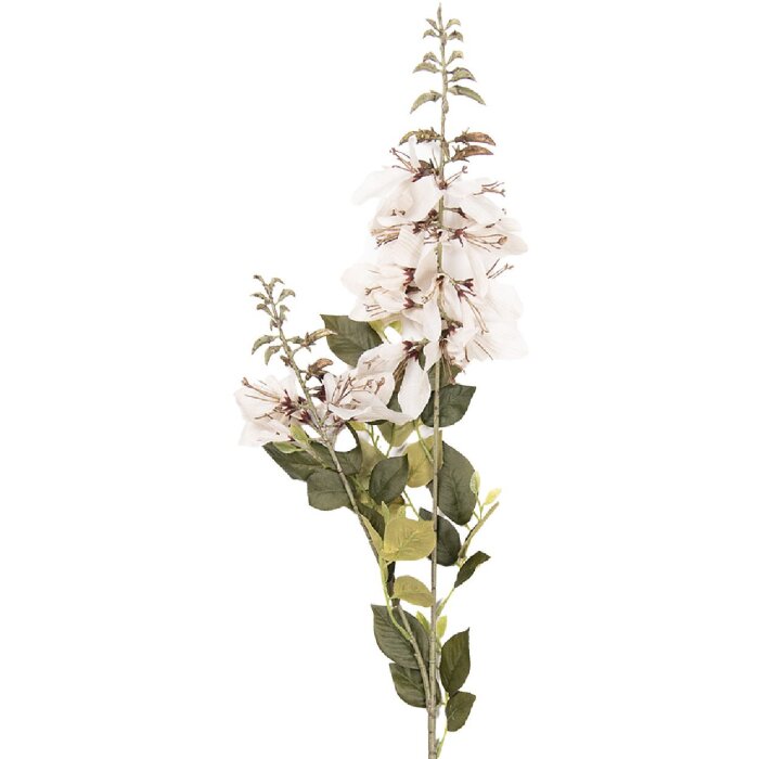 Decorazione ramo con fiori Clayre & Eef 10x13x100 cm Bianco-Verde