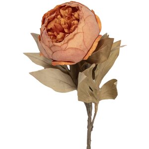 Fiore artificiale Clayre & Eef arancione-verde 11x11x62 cm