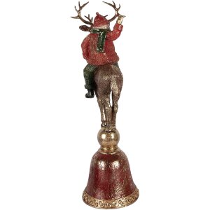 Babbo Natale sul Renne Clayre & Eef 24x20x63 cm Marrone Rosso