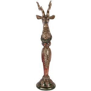 Decorazione Cervo Dorato con Accento Verde Clayre &...