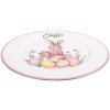 Piattino da tavolo Clayre & Eef Ø 33x1 cm Bianco con accenti rosa decorazione pasquale