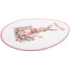 Piattino da tavola Clayre & Eef 66443 35x29x1 cm Bianco con accento rosa