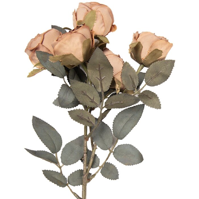 Clayre & Eef 6PL0416P Dekoration Zweig mit Blumen Braun-Grün 8x13x43 cm
