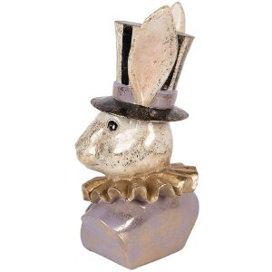 Statua decorativa conica di coniglio Clayre & Eef 6PR5965 beige 14x12x27 cm
