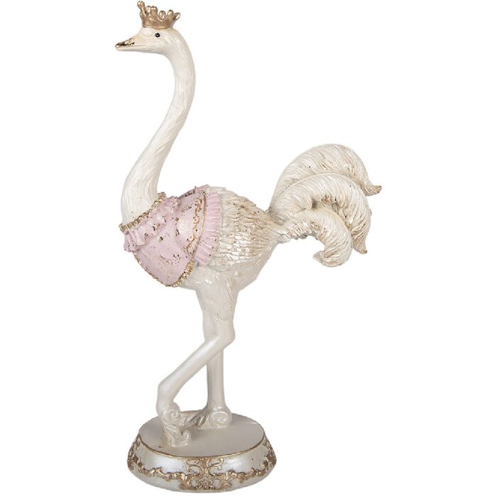 Decorazione fiore Clayre & Eef 6PR5993 bianco delicato con sfumature rosa 23x11x41 cm