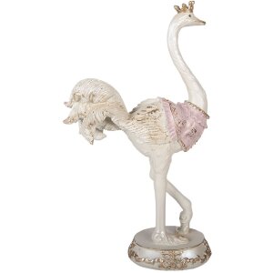 Decorazione fiore Clayre & Eef 6PR5993 bianco delicato con sfumature rosa 23x11x41 cm