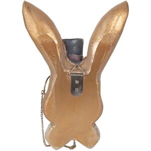 Decorazione coniglio Clayre & Eef Oro Nero 17x11x25 cm