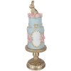 Decorazione per torta Clayre & Eef 6PR6006 Oro con accenti blu Ø 12x37 cm