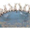 Scalinata decorativa con conigli Clayre & Eef Ø 23x7 cm Beige Blau Ostern