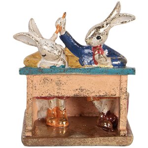 Decorazione coniglietto Clayre & Eef bianco 11x7x11 cm