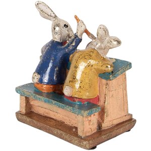 Decorazione coniglietto Clayre & Eef bianco 11x7x11 cm