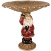 Decorazione Babbo Natale Clayre & Eef con ciotola oro rosso 24x19x24 cm