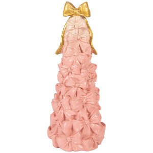 Decorazione per torta Clayre & Eef rosa-gold Ø 12 cm x 29 cm