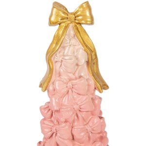 Decorazione per torta Clayre & Eef rosa-gold Ø 12 cm x 29 cm
