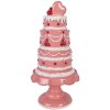 Decorazione torta Clayre & Eef Rosa-Bianco Ø 16x33 cm