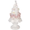 Decorazione torta Clayre & Eef bianco-rosa Ø 15x29 cm