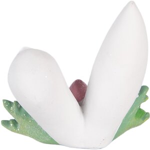 Decorazione con orecchie di coniglio Clayre & Eef 12x9x11 cm multicolore bianco