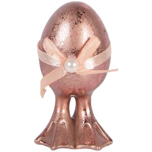 Decorazione uovo Clayre & Eef Rosa-Orange Ø 6x10 cm