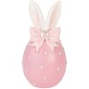 Decorazione uovo Clayre & Eef design delicato rosa-bianco Ø 6x12 cm
