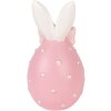 Decorazione uovo Clayre & Eef design delicato rosa-bianco Ø 6x12 cm