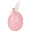 Decorazione uovo Clayre & Eef design delicato rosa-bianco Ø 6x12 cm