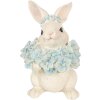 Decorazione coniglio Clayre & Eef bianco-blu 9x10x13 cm