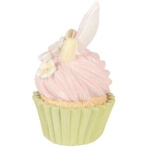 Decorazione Cupcake Clayre & Eef Rosa e Verde Ø 7x13 cm