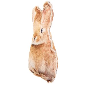 Cuscino coniglio Clayre & Eef Marrone-Bianco 13x5x22 cm