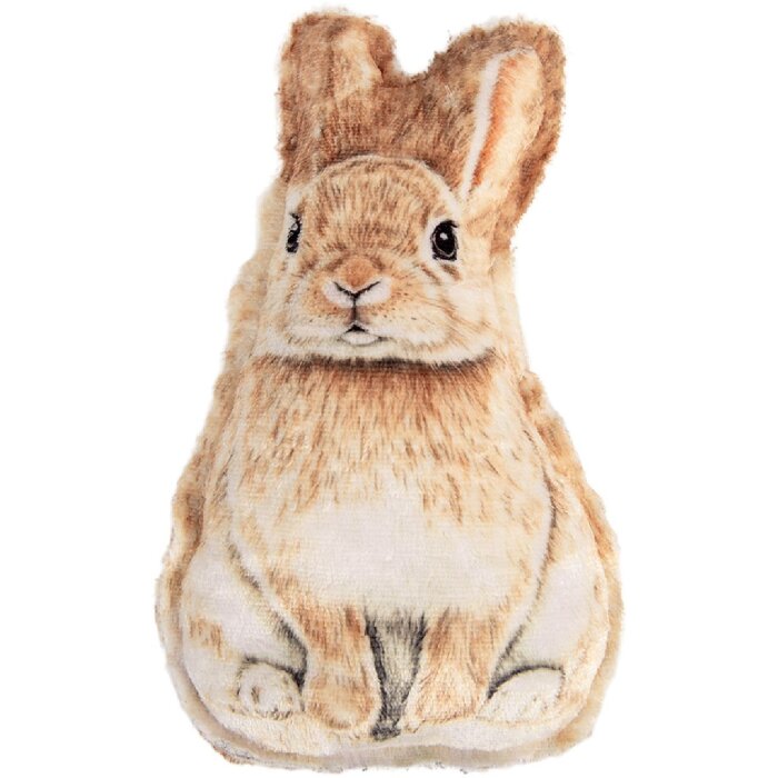 Cuscino coniglio Clayre & Eef TW0628 Marrone Bianco 13x5x25 cm